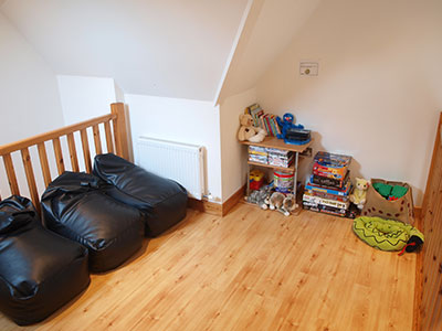 Mezzanine play area for children at 8 Gables Self Catering Accommodation, Sligo, Ireland